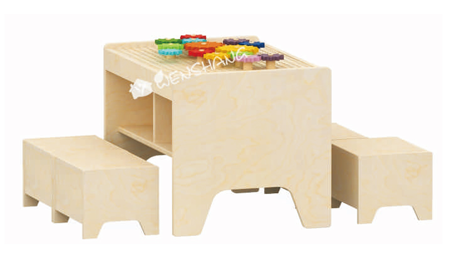幼儿园儿童美式典雅系列建构桌椅