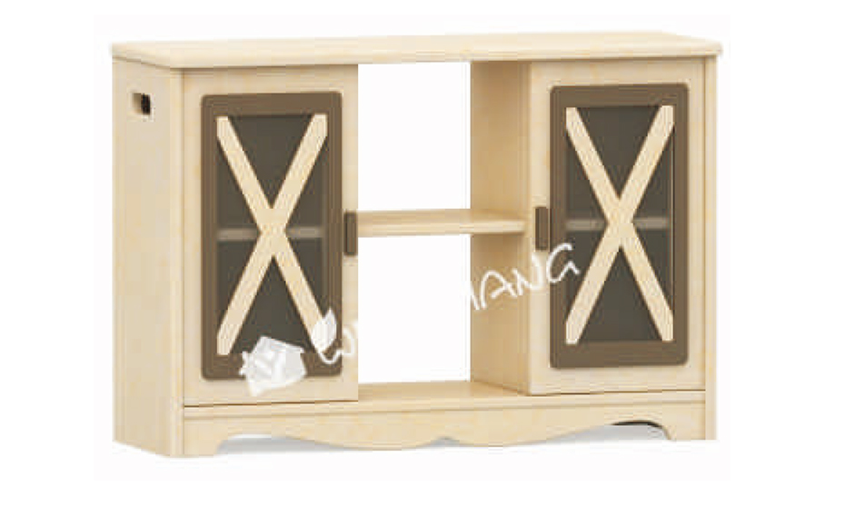 幼儿园儿童美式典雅系列木质双门柜