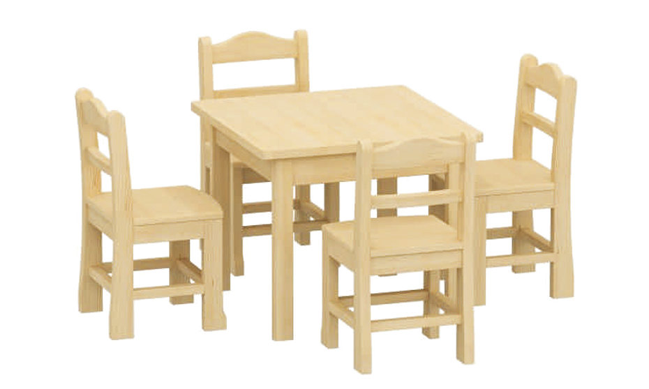 幼儿园早教中心儿童木质四方桌