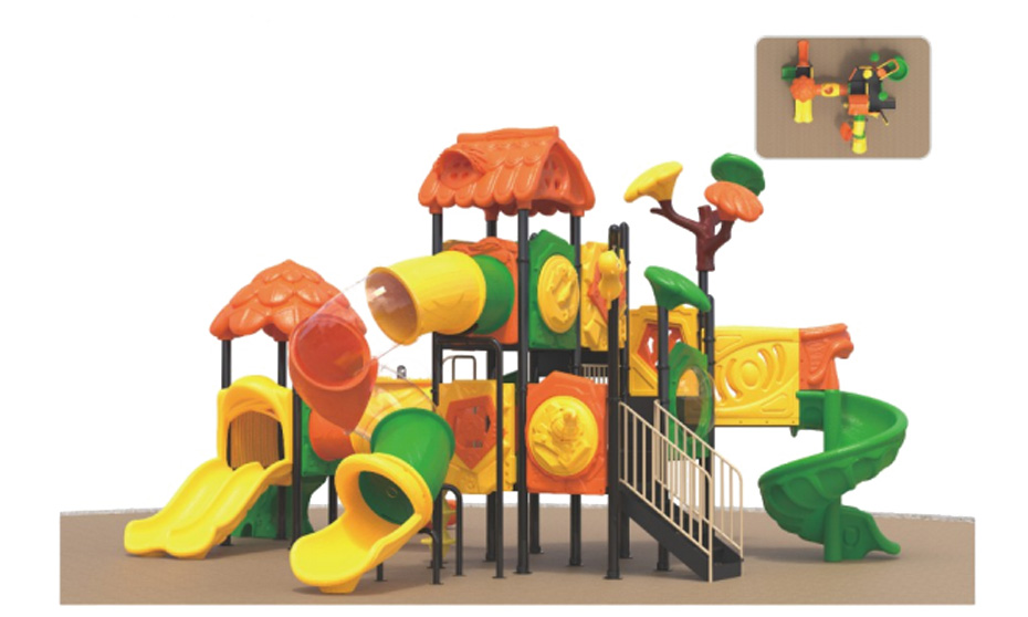 幼儿园大型五彩缤纷塑料儿童组合滑梯